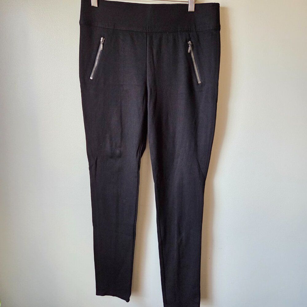 EUC LIKE NEW INC INTERNATIONAL CONCEPTS BLACK SOFT STRETCH PANTS SIZE 10